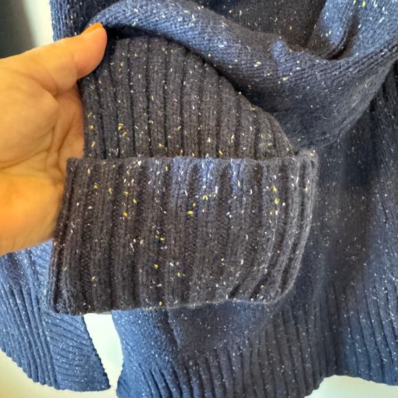 Lane Bryant Blue Speckled Open Front Cardigan 18/20 EUC Grandpa Boho Pockets - Picture 4 of 7